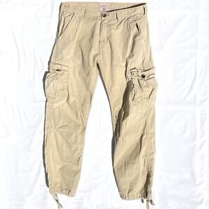 Vintage Escapism Hand Made Cargo Pants Mens 36X32 Beige